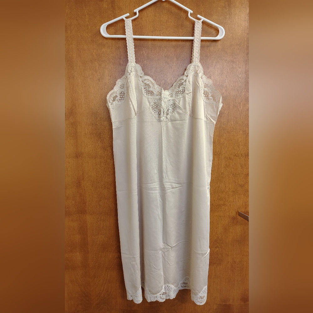 Bali Light Beige And Cream Lace-Accented Slip